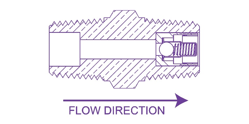 diagram of ball type check valve