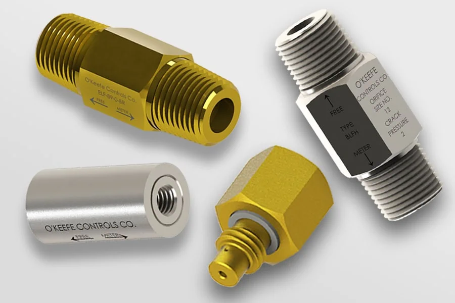 FixedFC-Ball Type Ball Type Fixed flow controls with various NPT and UNF connections