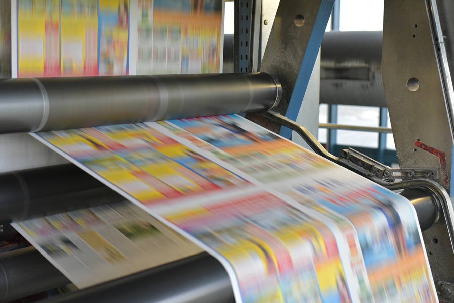 high-speed offset web printing of magazines