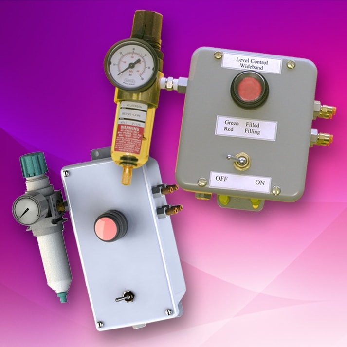 Pneumatic Level Controls - two styles shown