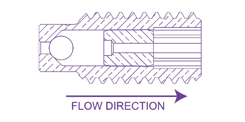 Diagram - threaded insert check valve