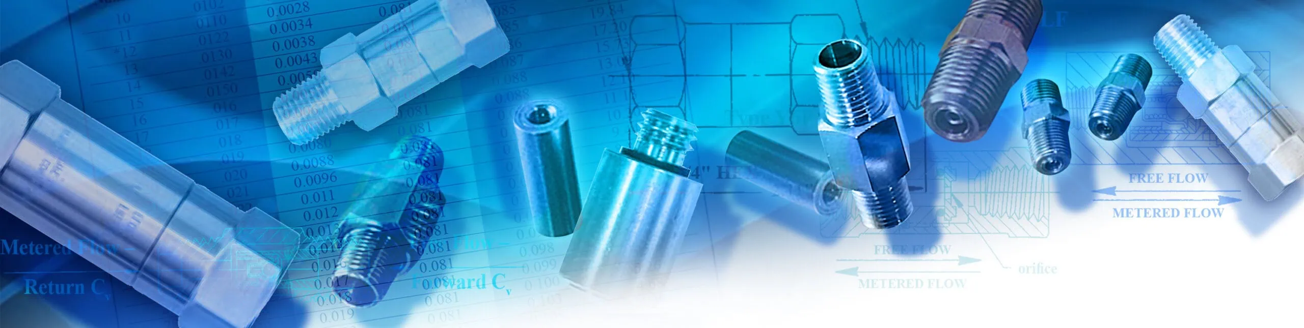 header-Flow Controls-NT various flow controls and their technical drawings